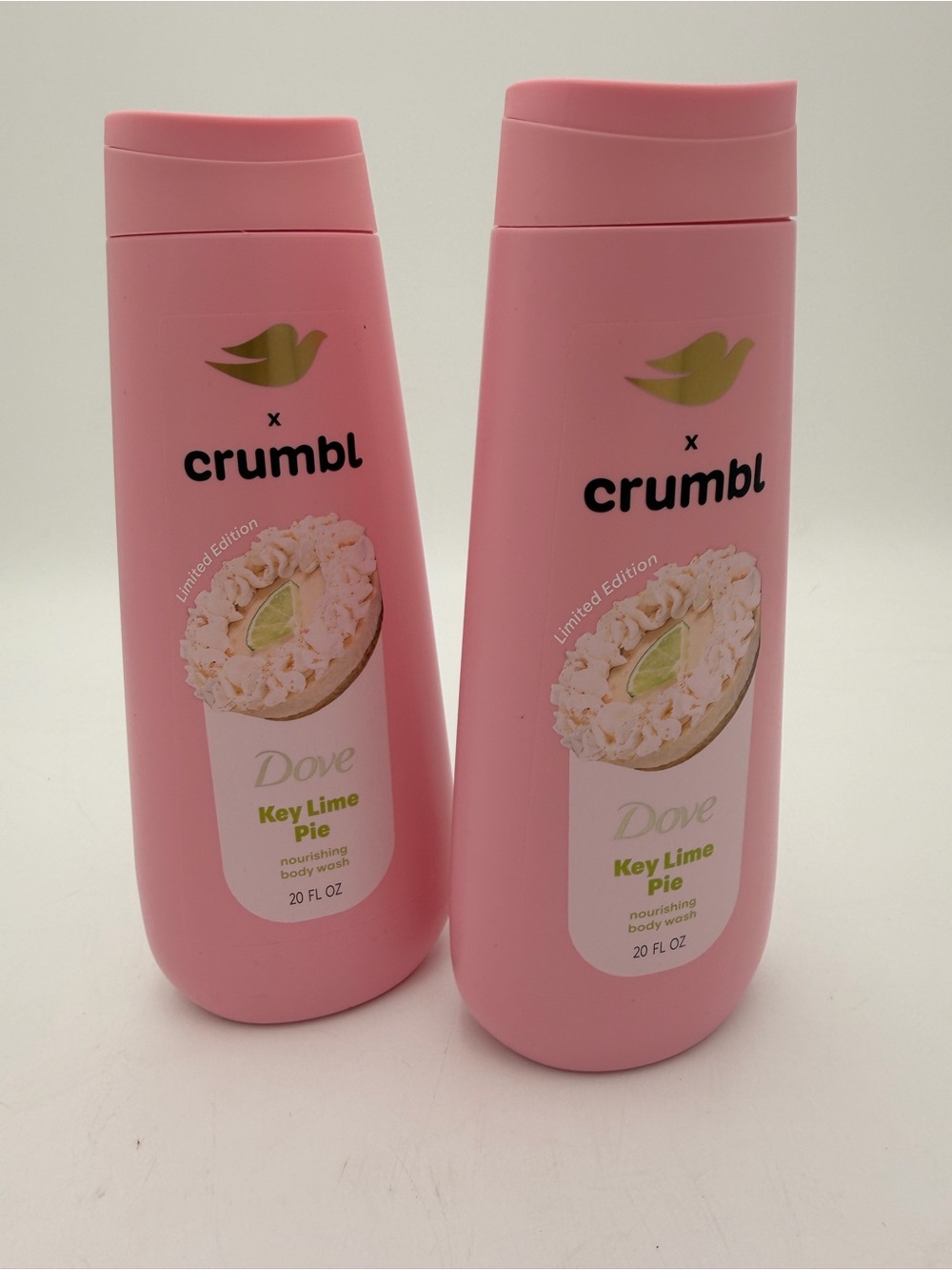 2 Pack Dove x Crumbl Key Lime Pie Nourishing Body Wash - Pink - Picture 2 of 7